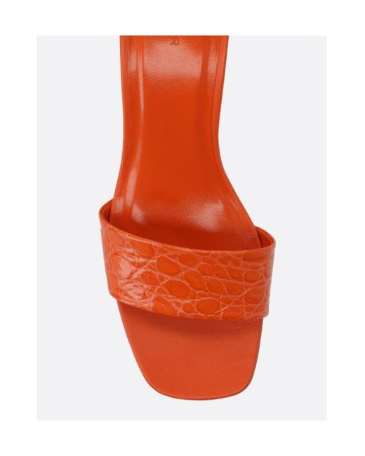 By Far Red Ceni Embossed Mules