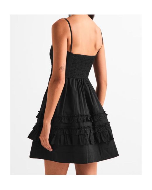 Ganni Black Spaghetti Strap Dress