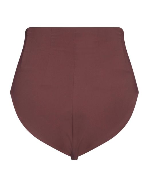 Rick Owens Purple Plain Colour Shorts