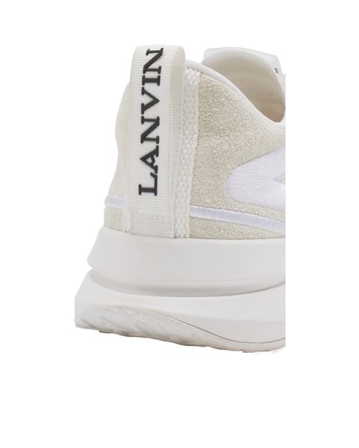 Lanvin White L-I Mesh Sneakers for men
