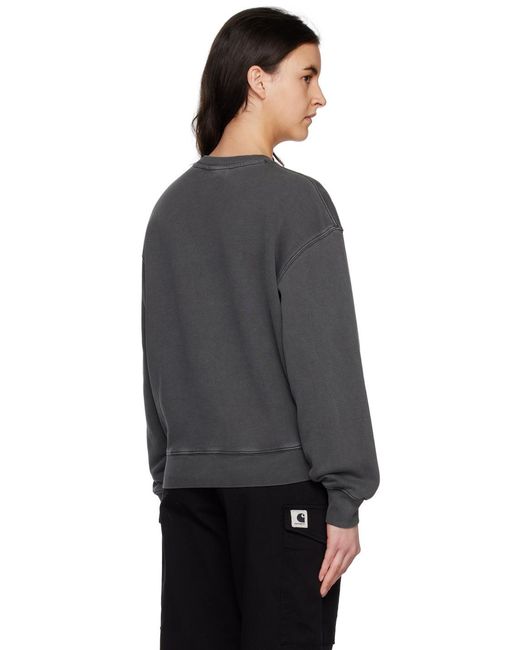 Carhartt Gray Wip Logo Patch Crewneck Sweatshirt
