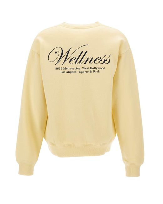 Sporty & Rich Natural Avenue Wellness Crewneck Sweatshirt