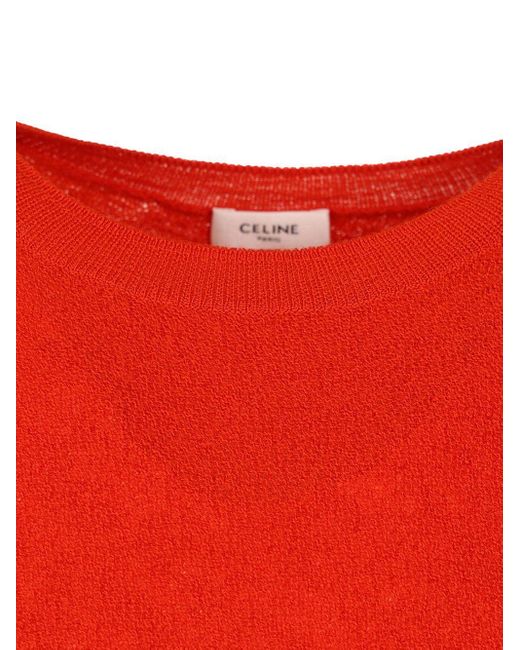 Céline Red Crewneck Sweater for men