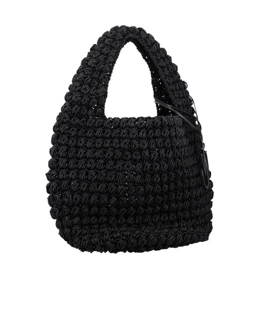 J.W. Anderson Black Popcorn Large Basket Bag