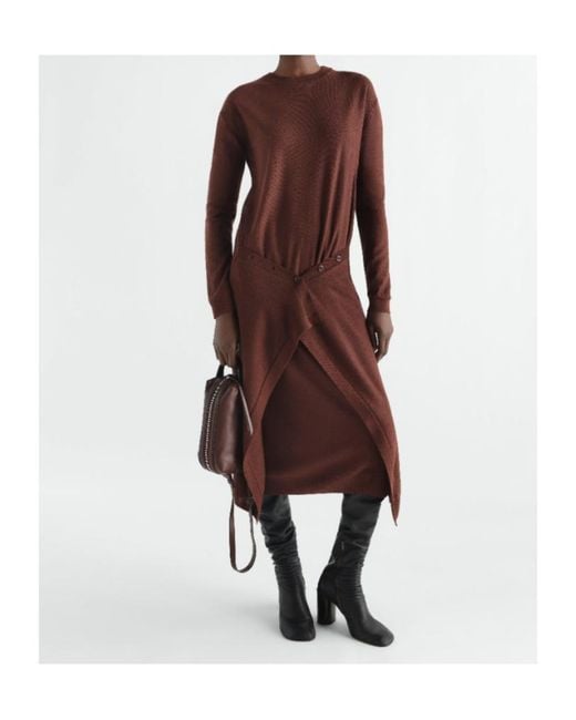Lemaire Brown Buttoned Dress