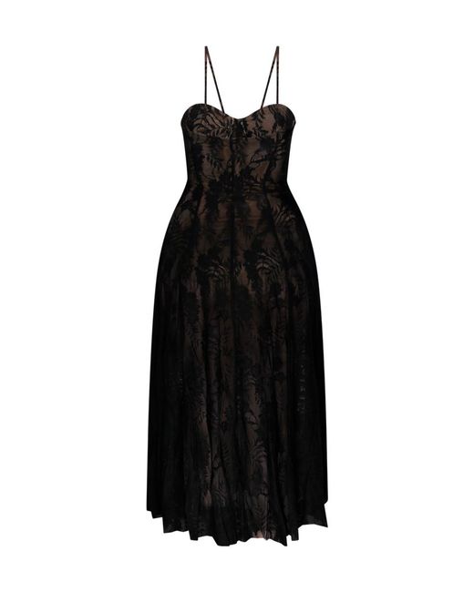 Norma Kamali Black Underwire Midcalf Dress