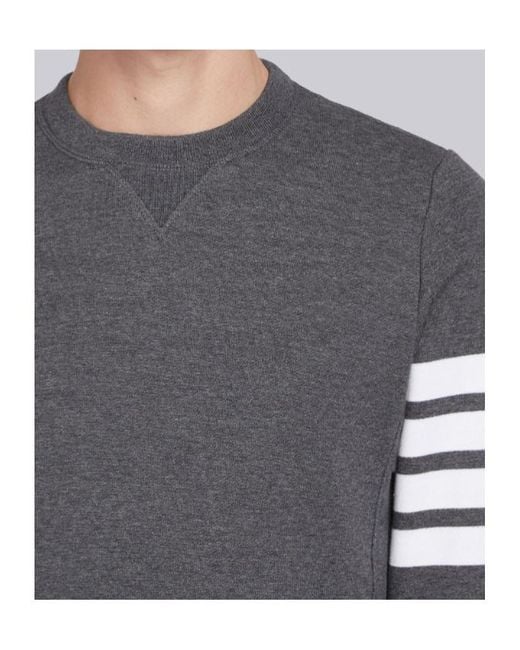 Thom Browne Gray Classic Loopback 4-Bar Sweatshirt for men