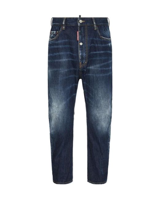 DSquared² Men's Blue Be Cool Be Nice Wash Dan's Big Brother Jeans