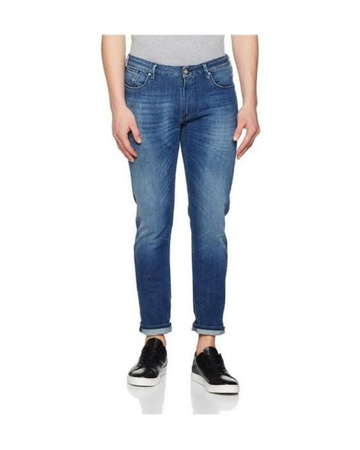 Armani Jeans Blue Logo Jeans for men