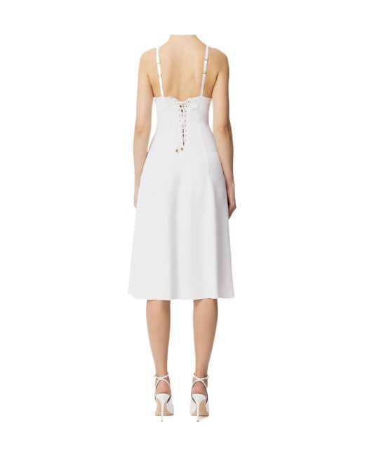 Elisabetta Franchi White Lightweight Crpe Dress