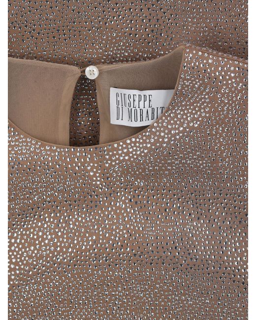 GIUSEPPE DI MORABITO Natural Studded Shift Dress
