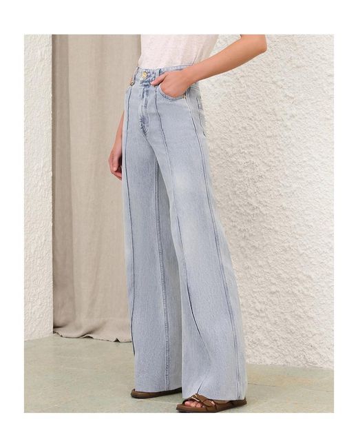 Zimmermann Blue Denim Wide Leg Jeans