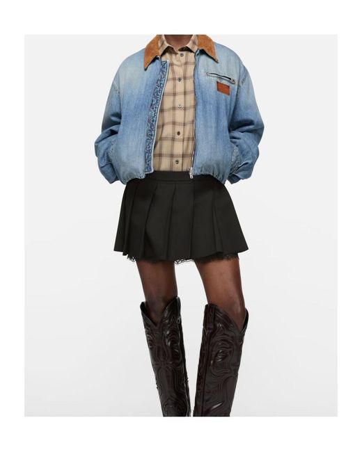 Acne Black Mini Pleated Skirt
