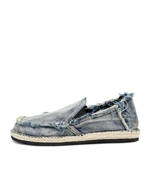 DIESEL Gray D-Lucas Loafers for men