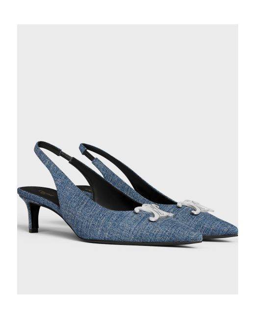 Céline Blue Alma Triomphe Slingback