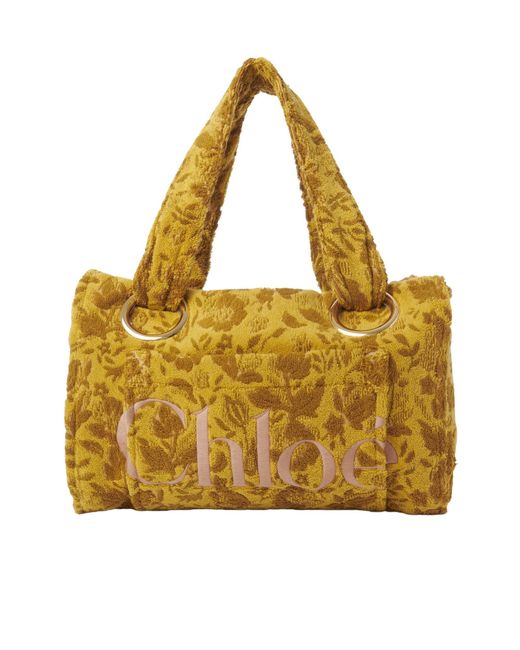 Chloé Metallic Chloé Large Terry Plage Tote Bag