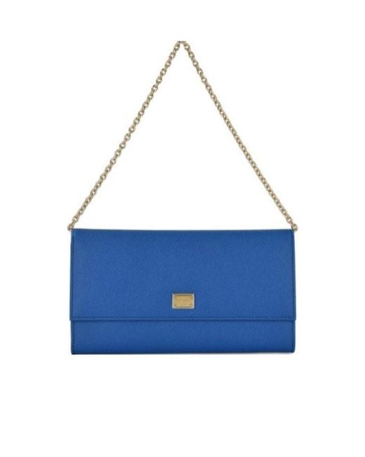 Dolce & Gabbana Blue Logo Details Handbag