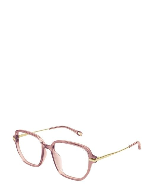 Chloé White Chloé Eyewear Square Frame Glasses