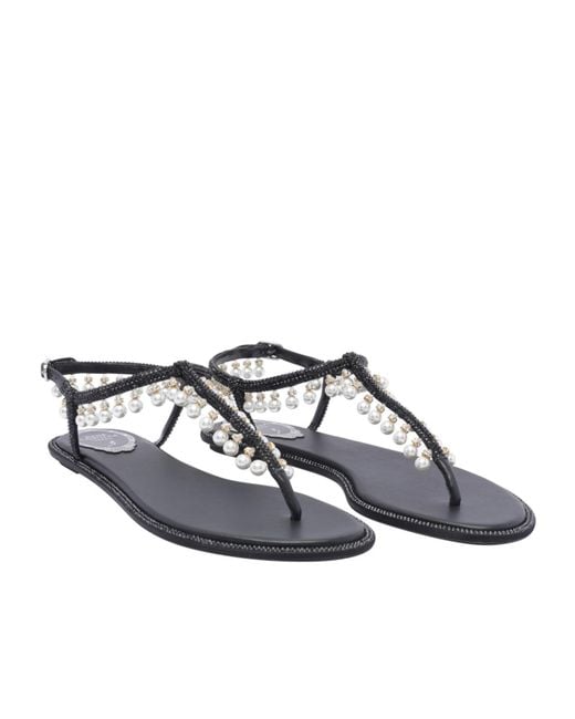 Rene Caovilla Brown René Caovilla Diana Embellished Sandals