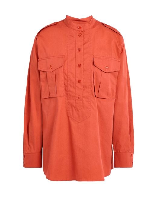 MAX&Co. Orange Long Sleeve Shirt