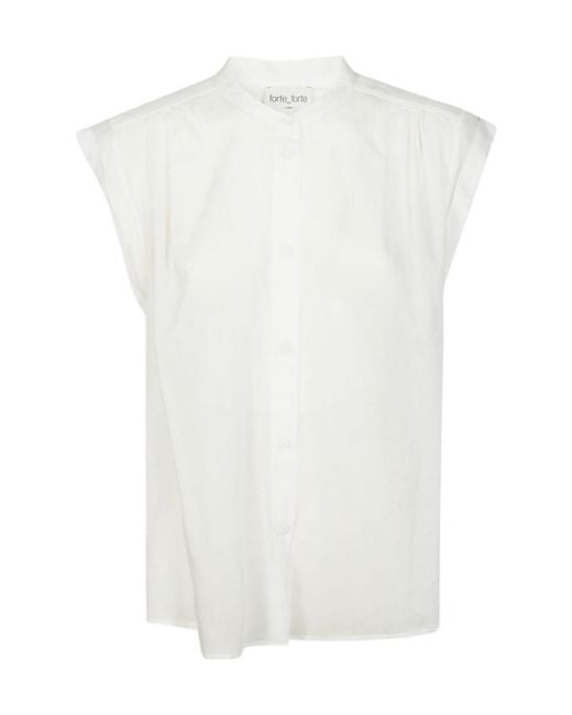 Forte_forte White Sleeveless Shirt