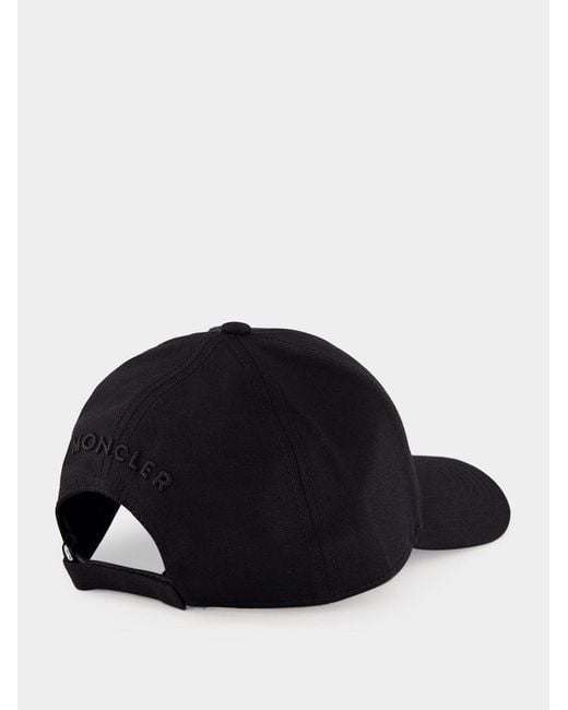 Moncler Black Logo Hat for men