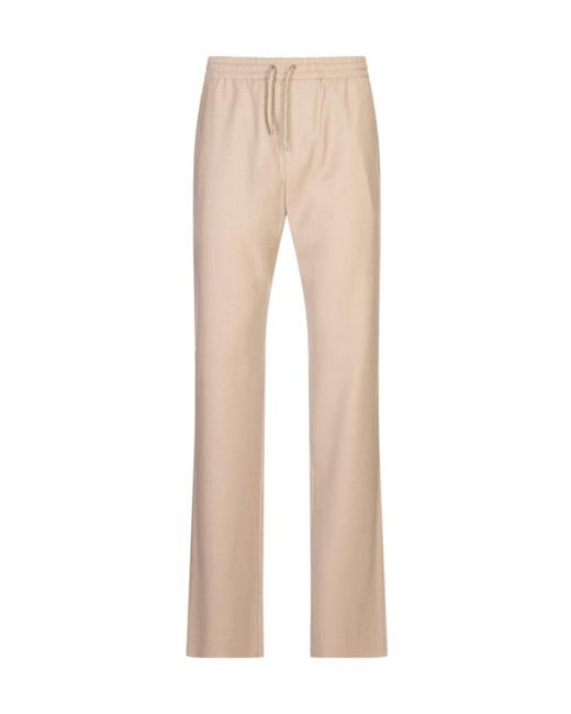 Agnona Natural Drawstring Casual Pants for men