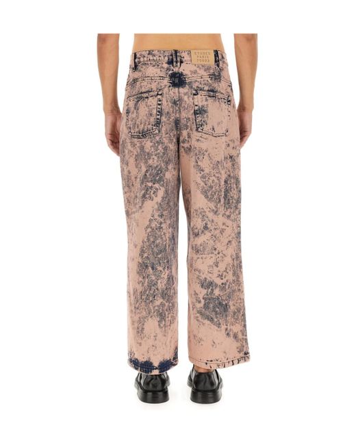 Etudes Studio Pink Études Studio District Overdyed Ring Embellished Jeans for men