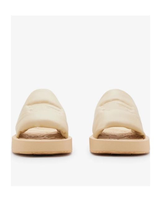 Burberry Natural Ekd Slab Padded Slides