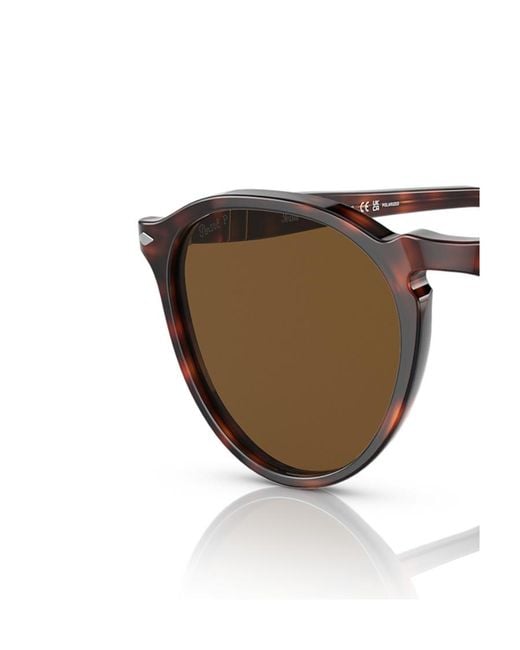 Persol Metallic Round Frame Sunglasses for men
