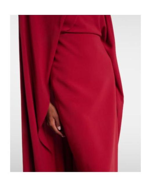 Roksanda Red Neolitsea Shawl Crepe Cocktail Dress