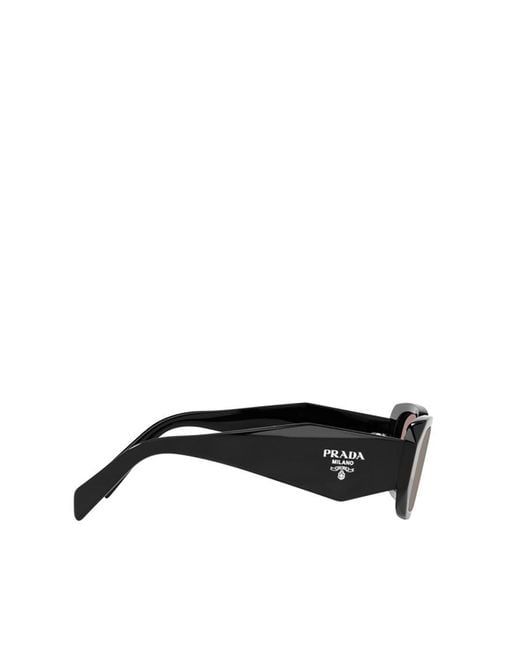Prada White Eyewear Rectangular Frame Sunglasses