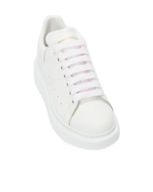 McQueen White Larry Oversized Lace-Up Sneakers