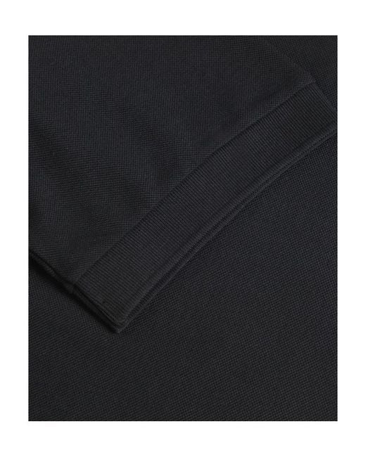 Emporio Armani Black Logo-Print Cotton Polo Shirt for men