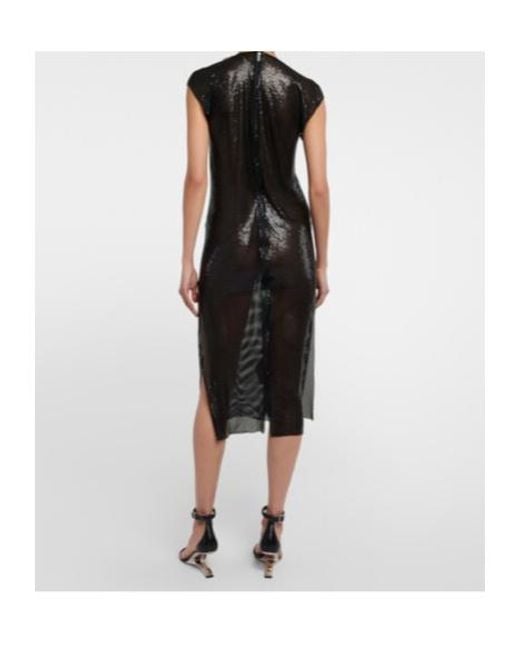 Christopher Kane Black Crystal-Embellished Cutout Midi Dress
