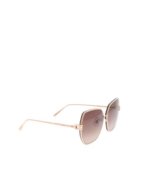 Chopard Pink Eyewear Butterfly Frame Sunglasses