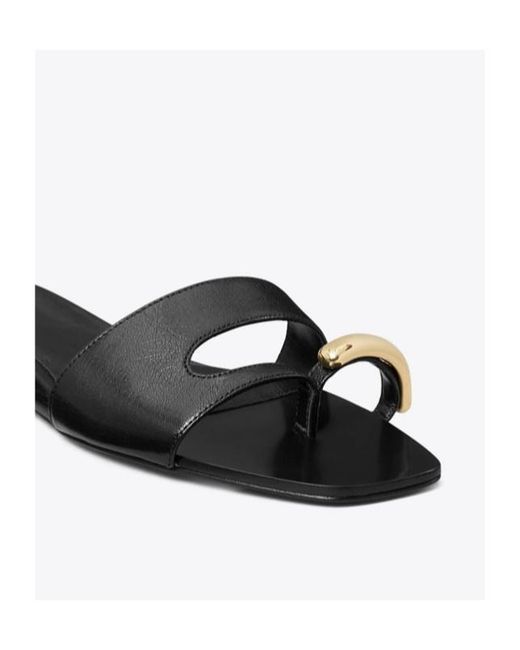 Tory Burch White Pierced Slides