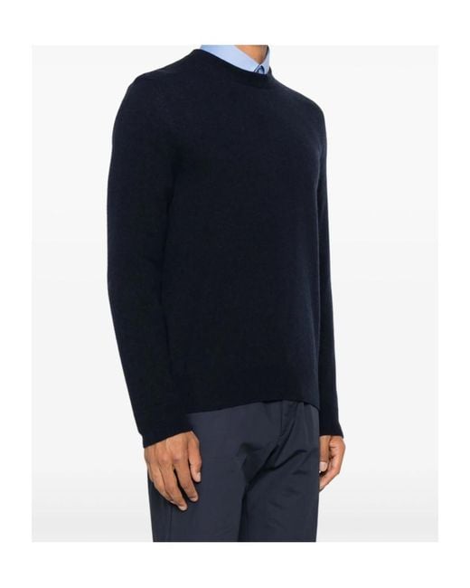 Brioni Blue Long Sleeved Crewneck Jumper for men
