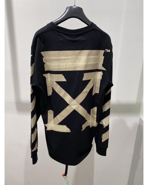 Off-White c/o Virgil Abloh Black Tape Arrows Long-Sleeved T-Shirt for men