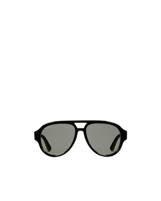 Gucci Black Eyewear Pilot Frame Sunglasses for men