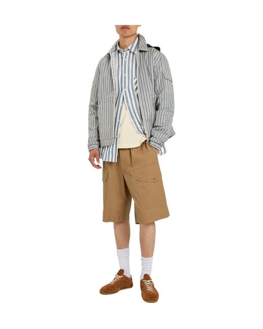 Moncler Gray Casual Striped Jacket for men