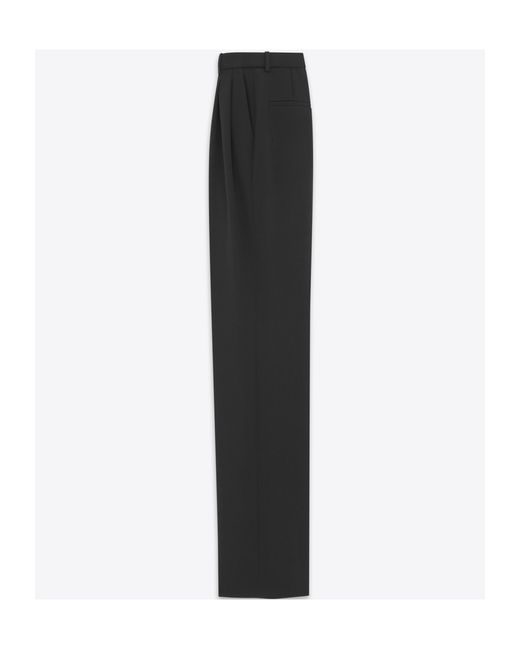 Saint Laurent Black High Waist Straight Leg Pants