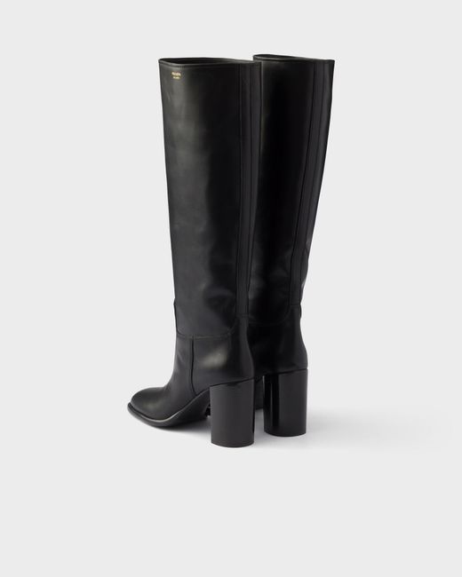 Prada Black Leather Boots