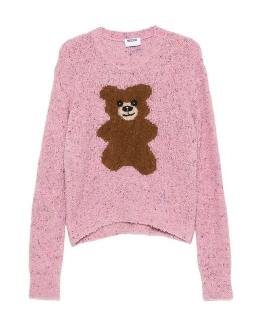 Moschino Pink Long-Sleeved Sweater