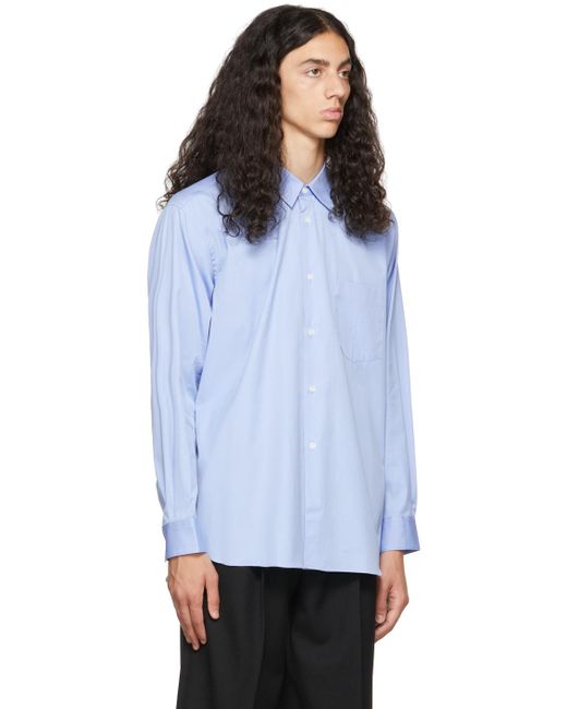 Comme des Garçons Blue Long-Sleeved Shirt for men