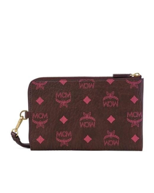 MCM Red Ottomar Travel Pouch for men