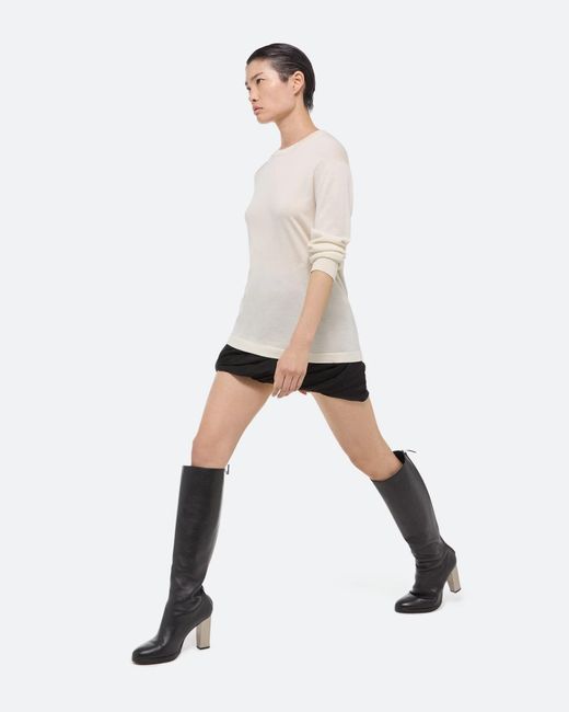 Helmut Lang Black Silk Bubble Skirt