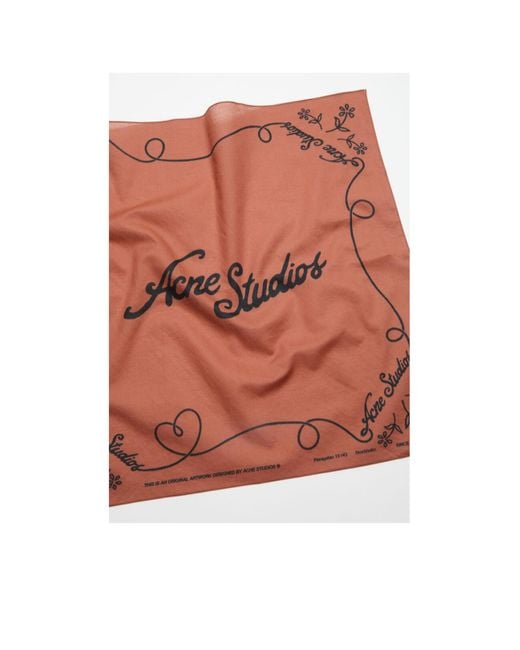 Acne Multicolor Logo-Print Scarf for men