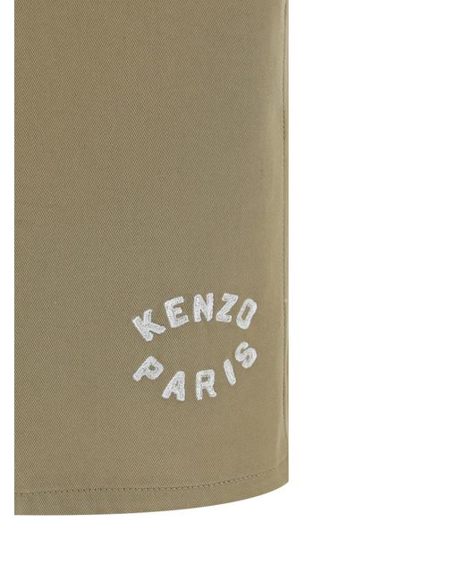 KENZO Green Paris Chino Shorts for men
