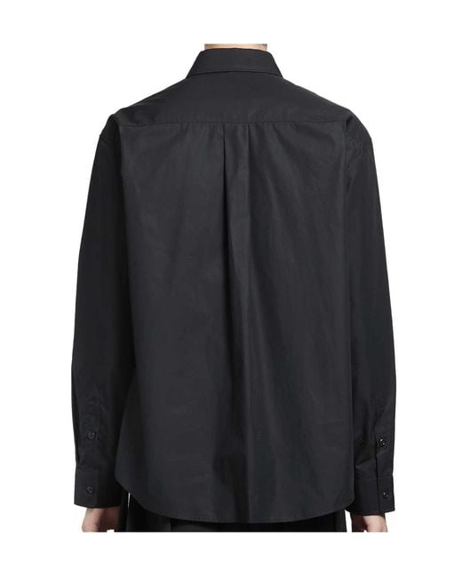 Simone Rocha Black Ruffled Shirt for men